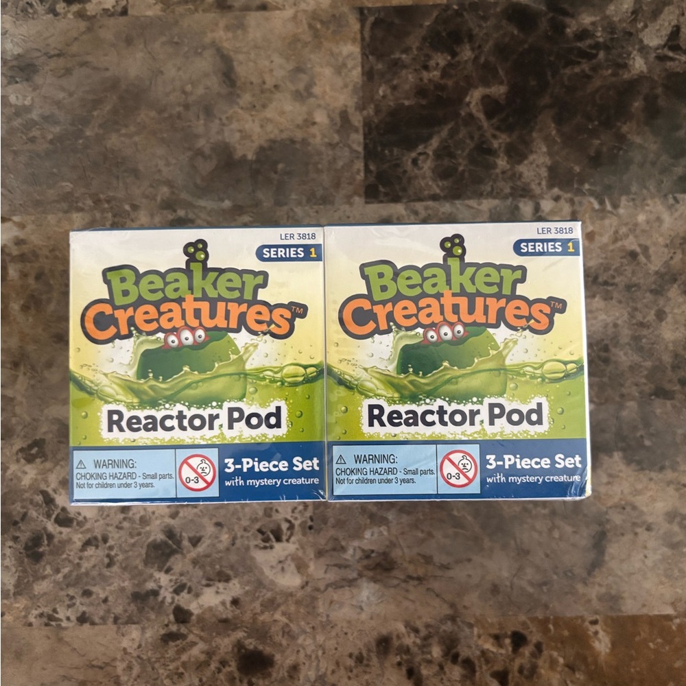 Learning Resources Beaker Creatures Reactor Pods (2) 3 Piece Set Series 1 New